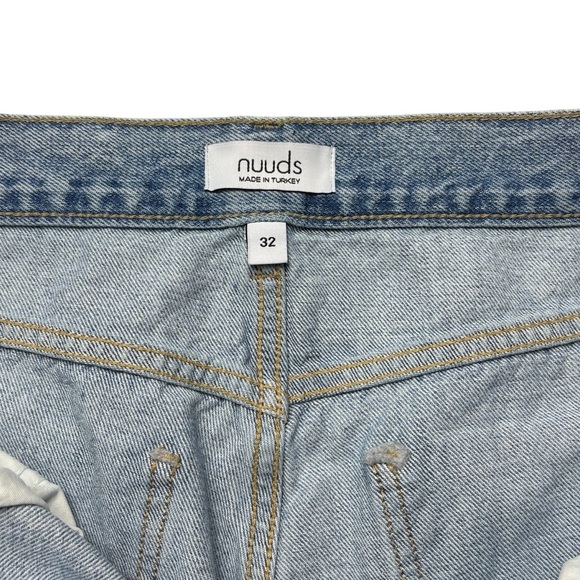 Nuuds The Straight Jeans Classic Fit Size 32 Ranger Wash Distressed 29” Inseam - Picture 14 of 16